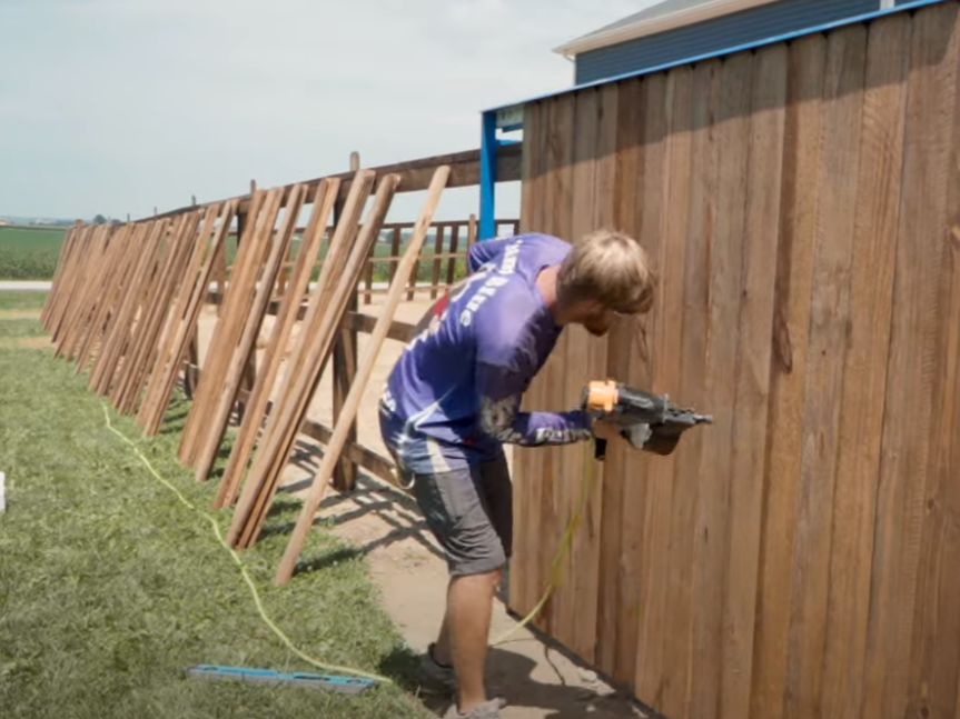 Photo of King Plus wood fence installation in Indiana