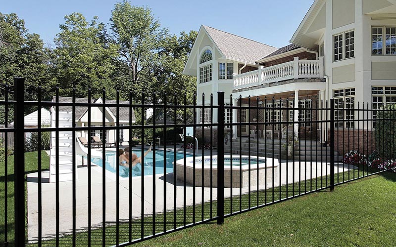 Photo of an aluminum fence from an Indiana fence company