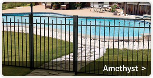 Indiana Aluminum Fence - Amethyst Style