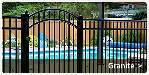 Indiana Aluminum Fence - Granite Style