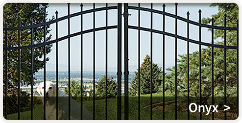 Indiana Aluminum Security Fence - Onyx Style