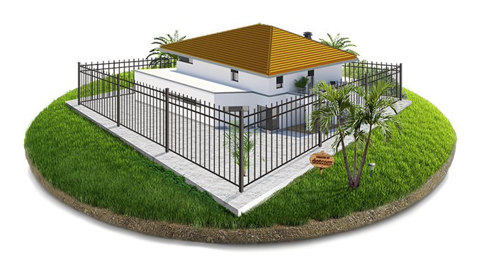 Regis aluminum fence styles offered in Evansville Indiana