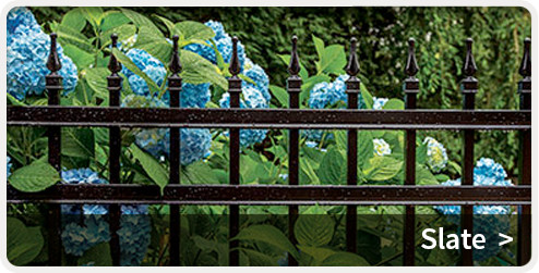 Indiana Aluminum Security Fence - Slate Style