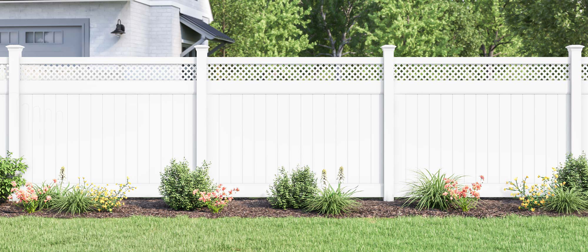 Evansville Indiana Vinyl Security Fence - Arrowwood Style