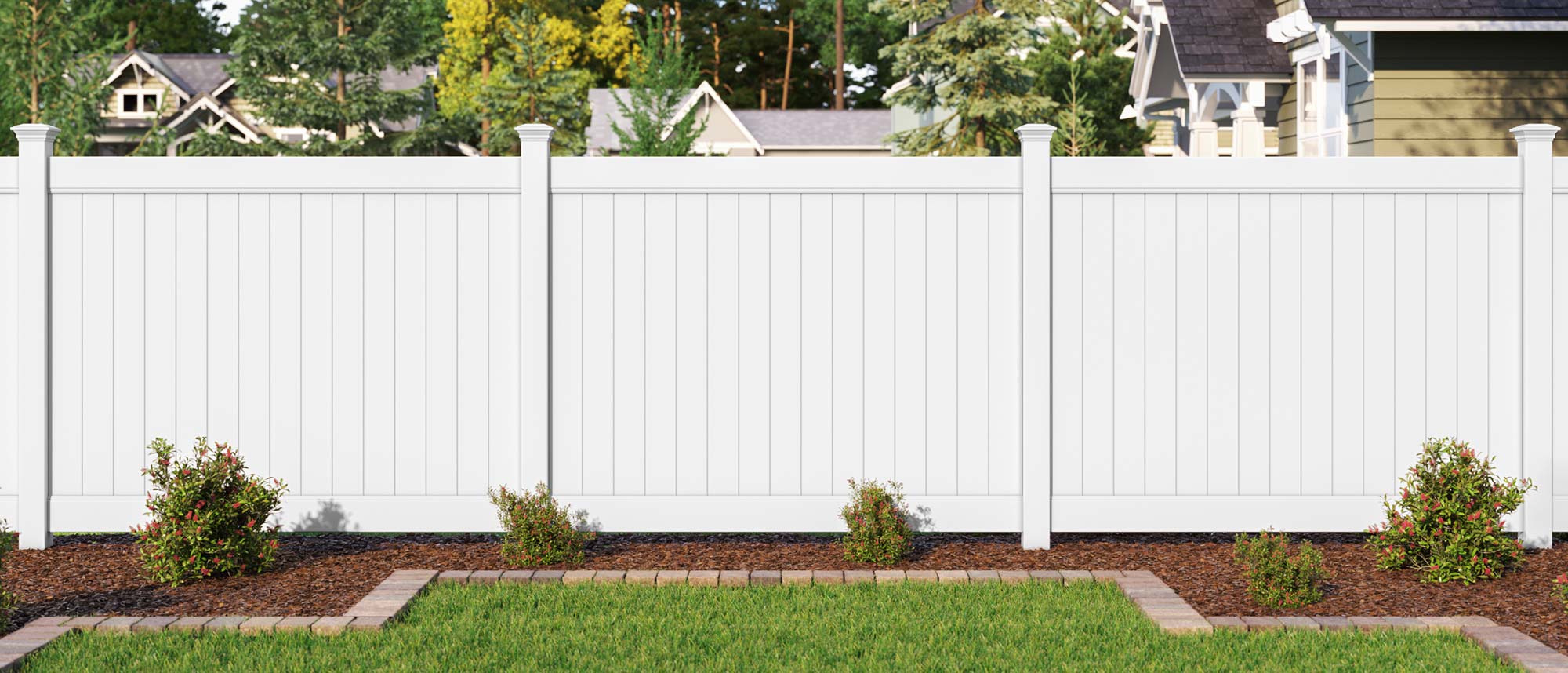 Evansville Indiana Vinyl Fence - Dogwood Style