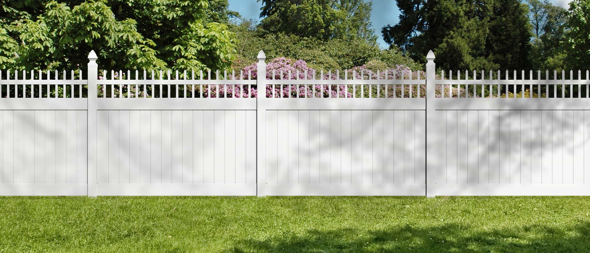 Evansville Indiana Vinyl Fence - Mooonstone Style