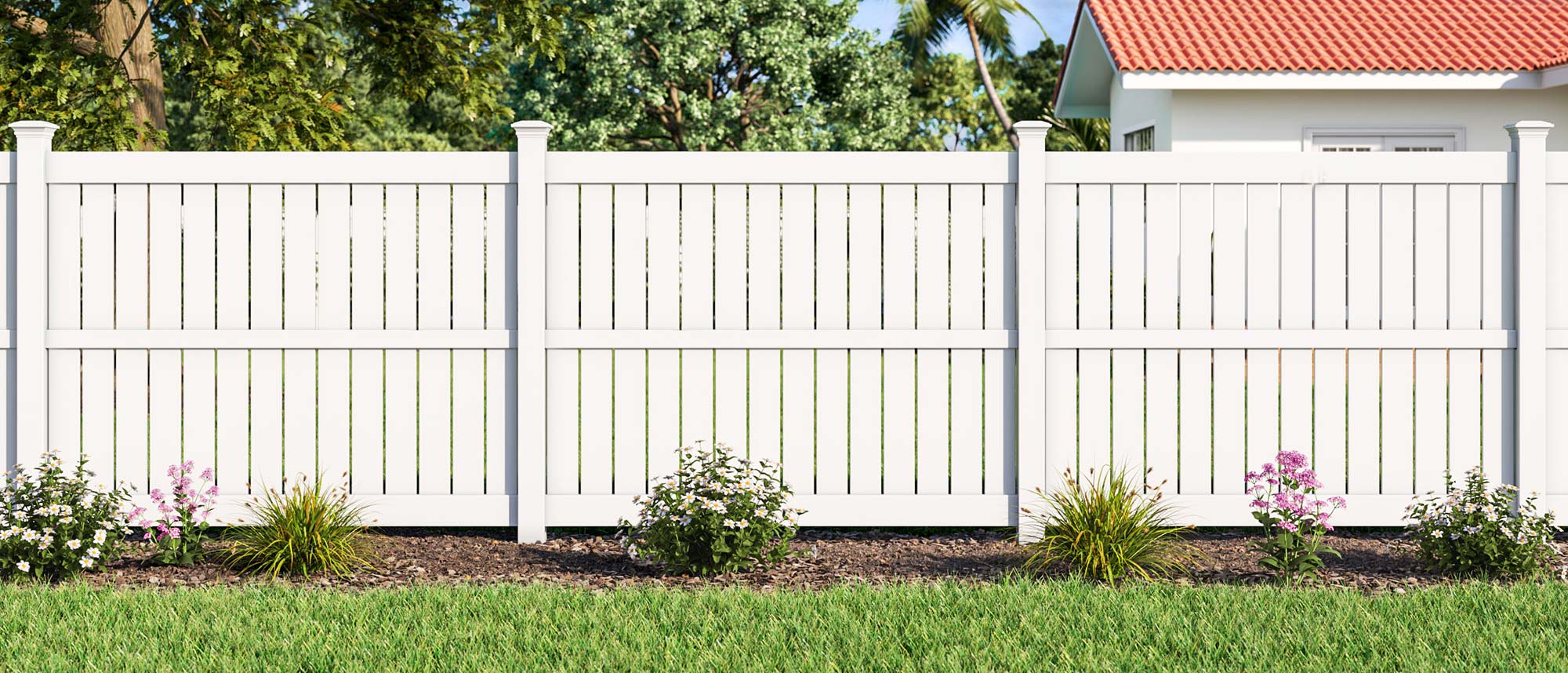 Evansville Indiana Vinyl Fence - Tupelo Style