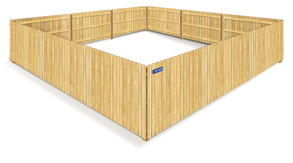example of an Wood privacy fence in Evansville Indiana