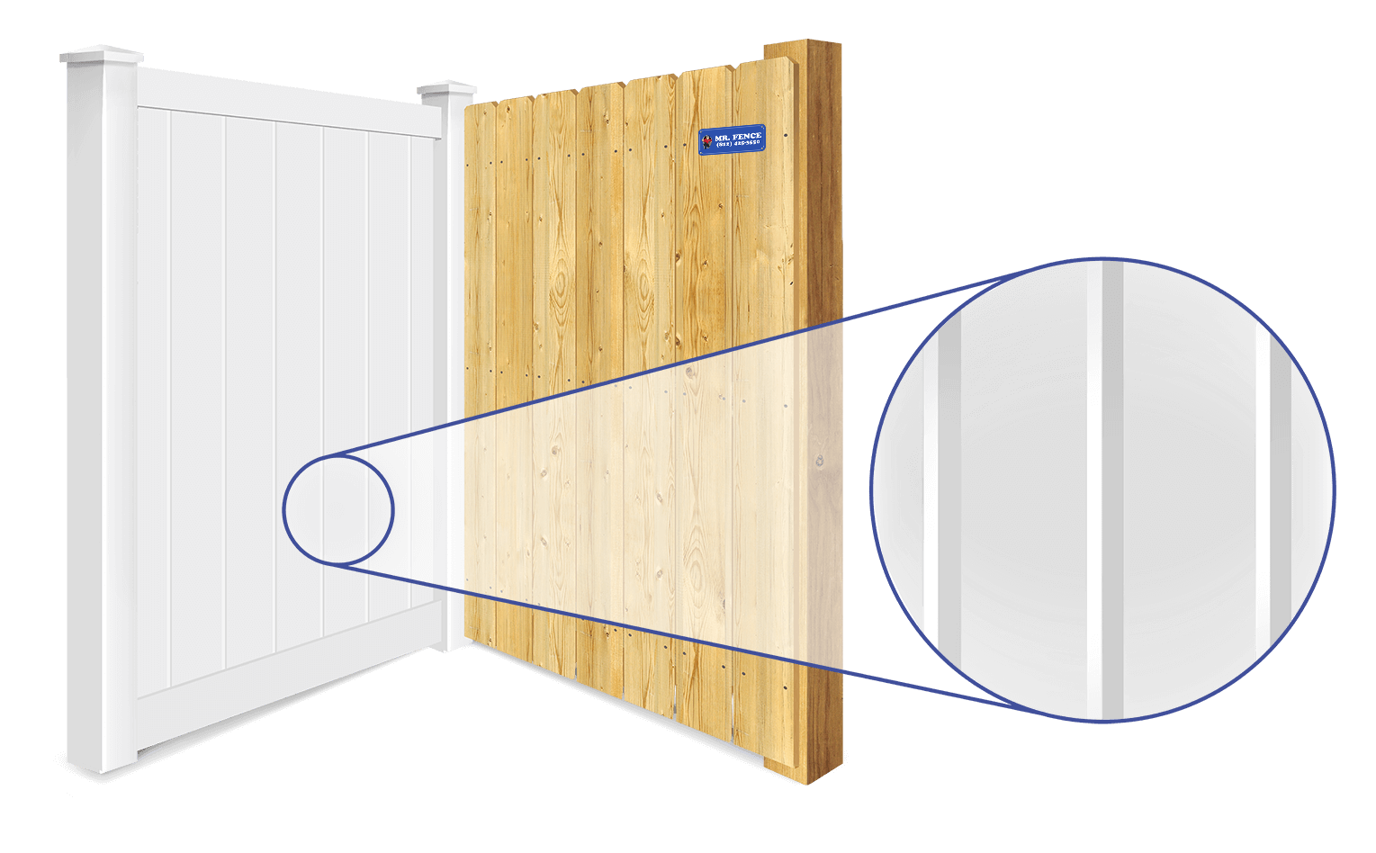 Privacy fence posts in Evansville Indiana