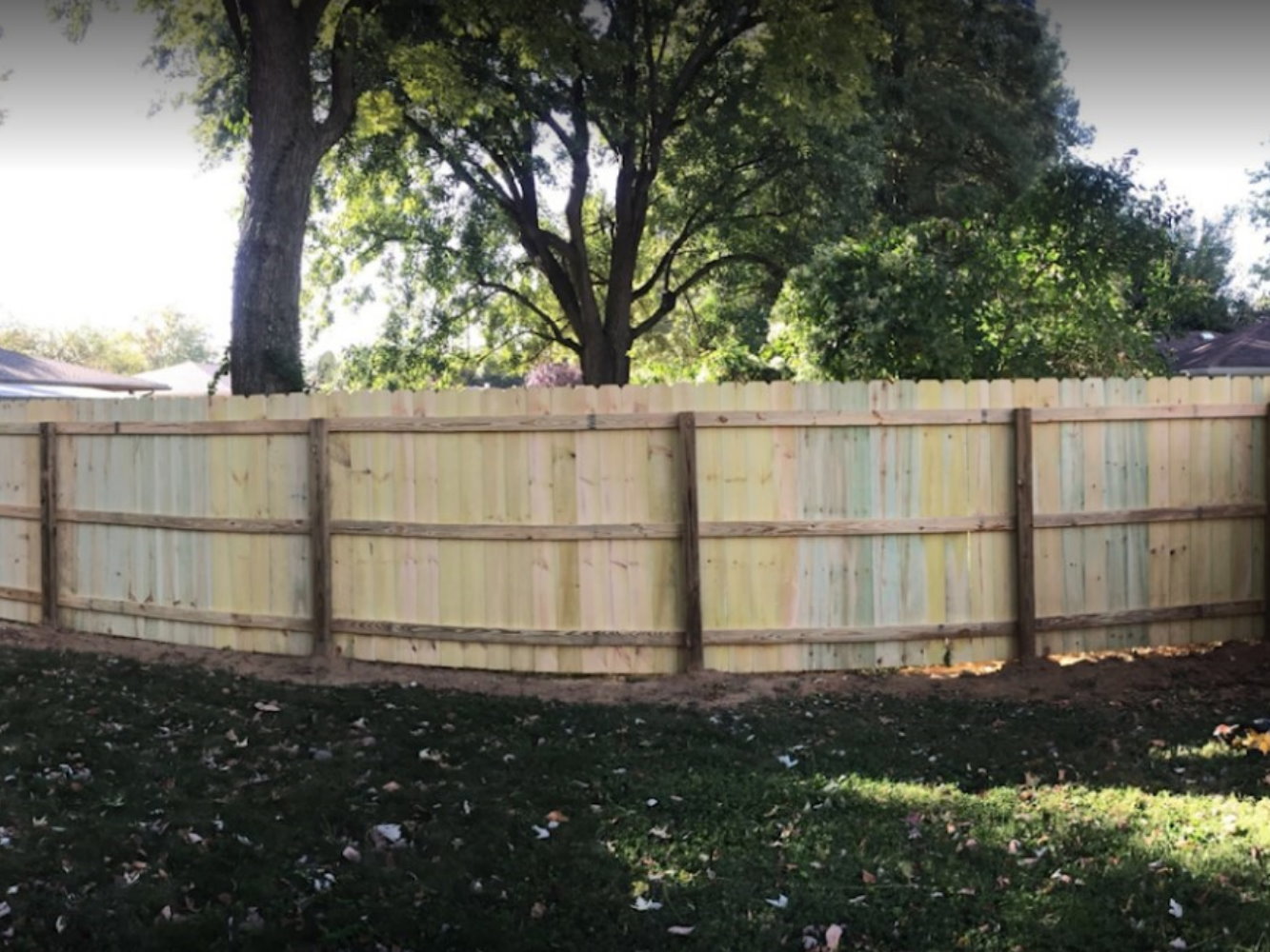 Lewisport KY stockade style wood fence